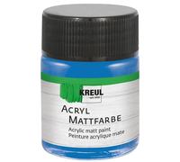 KREUL 75524 - Peinture acrylique mate, bleu gentiane en pot de 50 ml, peinture crémeuse et couvrante, séchage rapide, à base d'eau, convient à de nombreux supports différents