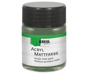 KREUL 75531 - Peinture acrylique mate, Vert russe en pot de 50 ml, peinture crémeuse et couvrante, à séchage rapide, à base d'eau, convient à de nombreux supports différents