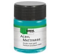 KREUL 75548 - Peinture acrylique mate, turquoise en pot de 50 ml, peinture crémeuse et couvrante, séchage rapide, à base d'eau, convient à de nombreux supports différents
