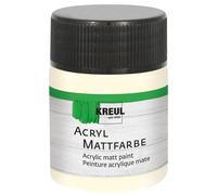 KREUL 75557 - Peinture acrylique mate, ivoire en pot de 50 ml, peinture à base d'eau, couvrante et crémeuse, séchage rapide, convient à de nombreux supports différents