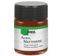 KREUL 75574 - Peinture acrylique mate, brun chocolat en pot de 50 ml, peinture à base d'eau, couvrante et crémeuse, séchage rapide, convient à de nombreux supports différents