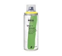 Kreul 76312 - Spray de Couleur Jaune, 200 ML, Peinture en Spray Mate Classique à Base d'eau, hautement pigmentée et résistante à l'eau, résistante au polystyrène, pour intérieur et extérieur