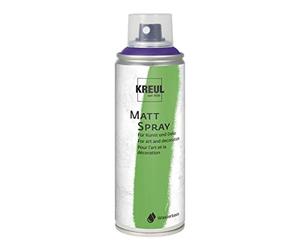 Kreul 76318 - Spray de couleur violet, 200 ml, peinture en spray mate classique à base d'eau hautement pigmentée et résistante à l'eau résistante au polystyrène pour l'intérieur et l'extérieur