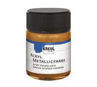 Kreul 77583 - Acrylique Métallique, 50 ml verre en bronze doré, peinture acrylique glamour à effet métallique à base d'eau, couvrante et crémeuse, séchage rapide et résistante à l'eau