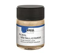 Kreul 77584 - Acrylique Métallique, 50 ml verre en champagne, peinture acrylique glamour à effet métallique à base d'eau, couvrant comme une crème, séchage rapide et résistant à l'eau