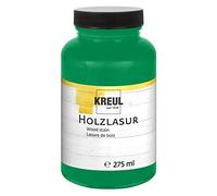 KREUL 78212 - Lasure Acrylique pour Bois aux Couleurs intenses, 275 ML Pot Plastique Vert Sapin, pour Bois Naturel et Non traité, Fluide - Peinture Liquide à Base d'eau