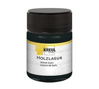 KREUL 78518 - Lasure acrylique pour bois aux couleurs intenses, pot de 50 ml en ébène, pour bois naturel non traité et papiers naturels absorbants, fluide - peinture liquide à base d'eau