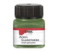 Kreul 79209-20 ML Brillante Vert, Peinture Acrylique Lisse à Peindre et à bricoler, à Base d'eau, résistante à la salive, à séchage Rapide et couvrante, Olive Green, 20 ml, Set de 20 Pièces