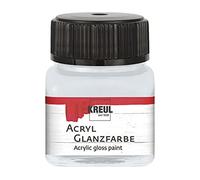 Kreul 79223 20 ML en Verre Gris Clair, Peinture Acrylique Lisse Brillante à Peindre et bricoler, à Base d'eau, résistante à la salive, séchage Rapide et Opaque