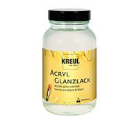 KREUL 79406 - Vernis acrylique brillant à base de résine synthétique, 250 ml, verre, transparent brillant, vernis de protection et de finition pour peintures séchées