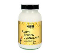 KREUL 79408 - Vernis acrylique satiné à base de résine synthétique, 250 ml, verre, transparent satiné, vernis de protection et de finition pour peintures séchées