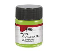 KREUL 79517-50 ml Peinture acrylique brillante vert tilleul, peinture acrylique lisse pour peindre et bricoler, à base d'eau, résistante à la salive, séchage rapide et opaque