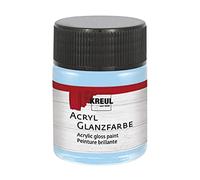 KREUL 79522-50 ml Peinture acrylique brillante bleu clair, peinture acrylique lisse pour peindre et bricoler, à base d'eau, résistante à la salive, séchage rapide et opaque