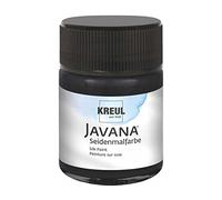 Kreul 815050-Javana Noir Pot de 50 ml, Peinture sur Soie très colorée et couvrante pour la création décorative, Black, Set de 50 Pièces