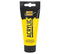 Kreul 84104 - Solo Goya Acrylic, tube de 100 ml en jaune clair véritable, peinture acrylique crémeuse polyvalente de qualité étude, à base d'eau, séchage rapide et mat