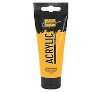 Kreul 84105 - Solo Goya Acrylic, tube de 100 ml en jaune indien, peinture acrylique crémeuse et polyvalente de qualité étude, à base d'eau, séchage rapide et mat