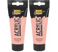 KREUL 84130 - Solo Goya Acrylic, tube de 100 ml en rose pastel, peinture acrylique crémeuse polyvalente de qualité étude, à base d'eau, séchage rapide et mat (Lot de 2)