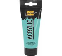 Kreul 84139 - Solo Goya Acrylic, Tube De 100 Ml En Bleu Turquoise Clair, Peinture Acrylique Crémeuse Polyvalente De Qualité Étude, À Base D'eau, Séchage Rapide Et Mat