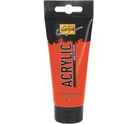 Kreul 84145 - Solo Goya Acrylic, Tube De 100 Ml En Vermillon Clair, Peinture Acrylique Crémeuse Polyvalente De Qualité Étude, À Base D'eau, Séchage Rapide Et Mat