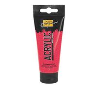 Kreul 84152 - Solo Goya Acrylic, Tube de 100 ML, Rouge Rubis avec Effet Scintillant, Peinture Acrylique crémeuse Polyvalente, à Base d'eau, séchage Rapide et Mat, Bon Pouvoir Couvrant
