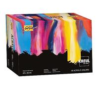 KREUL 84178-Solo Goya Acrylic Set avec 48 Couleurs en Tubes de 20 ML, Peinture Acrylique d'artiste de qualité d'étude, sèche Rapidement et uniformément en Mat, résistant à l'eau, Multicolore, 48x 20ml