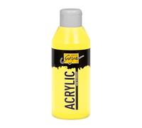 Kreul 84202 - Solo Goya Acrylic citron, flacon de 250 ml, peinture acrylique crémeuse polyvalente de qualité étude, à base d'eau, séchage rapide et mat