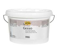 KREUL 85273 - SOLO GOYA Gesso blanc, seau de 2500 ml, couche de fond pour supports à peindre à base de demi-crème acrylique, résistant à l'eau et bien couvrant