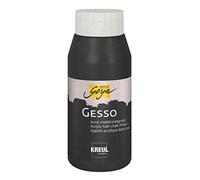 KREUL 85282 - SOLO GOYA Gesso noir, 750 ml, couche de fond pour les supports de peinture foncés à base de demi-crème acrylique, résistant à l'eau et bien couvrant