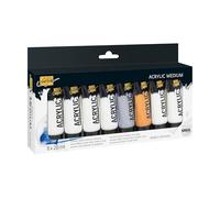 KREUL 85931 - Solo Goya Acrylic Medium Set, avec 8 pâtes de Structure en Tubes de 20 ML, kit de démarrage pour des projets artistiques Simples en 3D