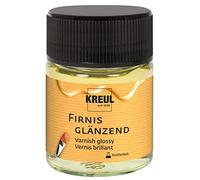 KREUL 86150 - Vernis brillant, 50 ml, protège de la poussière et des salissures, vernis de finition transparent & élastique à base de résine synthétique, pour la peinture à l'huile et acrylique