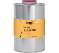 KREUL 86159 - Vernis brillant, 1000 ml, protège de la poussière et des salissures, vernis de finition transparent & élastique à base de résine synthétique, pour la peinture à l'huile et acrylique