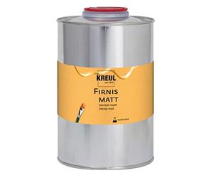 KREUL 86169 - Vernis mat, 1000 ml, protège de la poussière et des salissures, vernis de finition transparent & élastique à base de résine synthétique, pour la peinture à l'huile et acrylique