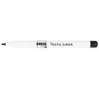 KREUL 90418 - Textil Liner, noir, stylo textile à pointe fine pour les contours et les finitions fines ainsi que pour signer, se fixe à l'air libre