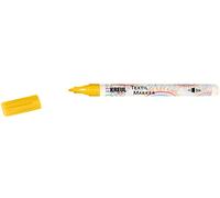 KREUL 90660 - Marqueur pour textiles fin, jaune, épaisseur de trait env. 1 à 2 mm, crayon de couleur pour tissus et textiles clairs, résistant au lavage après fixation