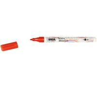 KREUL 90662 JAVANA TEXI Mäx Sunny Stylo de peinture pour textile, fine, 1-2 mm - Rouge
