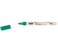 KREUL 90666 - Textil Marker fine, Vert, épaisseur de trait env. 1 à 2 mm, crayon de couleur pour tissus et textiles clairs, résistant au lavage après fixation