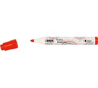 KREUL 90762 - Marqueur pour Textiles Moyen, Rouge, épaisseur de Trait env. 2 à 4 mm, Crayon de Couleur pour Tissus et Textiles clairs, résistant au Lavage après Fixation