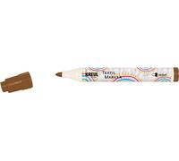 Kreul 90764 - Marqueur pour textiles moyen, brun, épaisseur de trait env. 2 à 4 mm, crayon pour tissus et textiles clairs, résistant au lavage après fixation