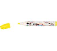 Kreul 90777 - Textil Marker medium, jaune fluo, avec grande pointe en fibre résistante, épaisseur de trait d'environ 2 à 4 mm, crayon pour tissus et textiles clairs