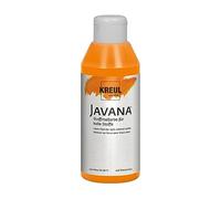 Kreul 91303 - Javana peinture pour tissus clairs, pot de 250 ml en orange, peinture souple à base d'eau au caractère crémeux, pénètre en profondeur dans les fibres