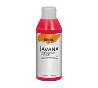 Kreul 91305 - Javana Peinture pour Tissus clairs, Pot de 250 ML en Rouge Carmin, Peinture Souple à Base d'eau au caractère crémeux, pénètre en Profondeur dans Les Fibres