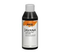 Kreul 91310 - Javana peinture pour tissus clairs, pot de 250 ml en noir, peinture souple à base d'eau au caractère crémeux, pénètre en profondeur dans les fibres