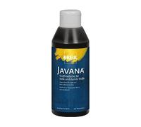 KREUL 91461 - Peinture pour tissu Javana pour tissus clairs et foncés, flacon de 250 ml noir, caractère pâteux, pour tamponner et pochoiriser, résistant au lavage après fixation