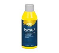 Kreul 91462-Peinture Javana pour Tissus clairs et foncés, Flacon de 250 ml Jaune, caractère pâteux, pour tamponner et pochoiriser, résistant au Lavage après Fixation, Yellow, Set de 250 Pièces