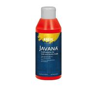 KREUL 91463 - Peinture pour tissu Javana pour tissus clairs et foncés, flacon de 250 ml rouge, caractère pâteux, pour tamponner et pochoiriser, résistant au lavage après fixation