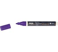 KREUL 92766 - Textil Marker Opak medium, Violet, pointe ogive, épaisseur de trait env. 2 à 4 mm, crayon de couleur opaque pour décorer les tissus clairs et foncés