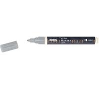 Kreul 92770 - Textile Marker Opaque Medium Silver with Bullet Tip, Line Width Ap