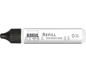 Kreul 92791-25 ml Recharge Marqueur Textile blanc pour env. 4 remplissages de crayon, stylo de recharge avec encre originale du Marqueur Textile Opaque