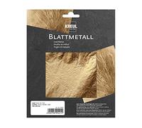 KREUL 99401 - Feuille métallique, 14 x 14 cm, 6 feuilles, pour les surfaces très brillantes du bois, du verre, du papier, de la toile, du polystyrène, du plastique, de la cire, etc.
