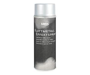 Kreul 994401 - Effet métal en feuille, argent, 400 ml, laque combinée nitro à séchage rapide avec aspect similaire au métal en feuille